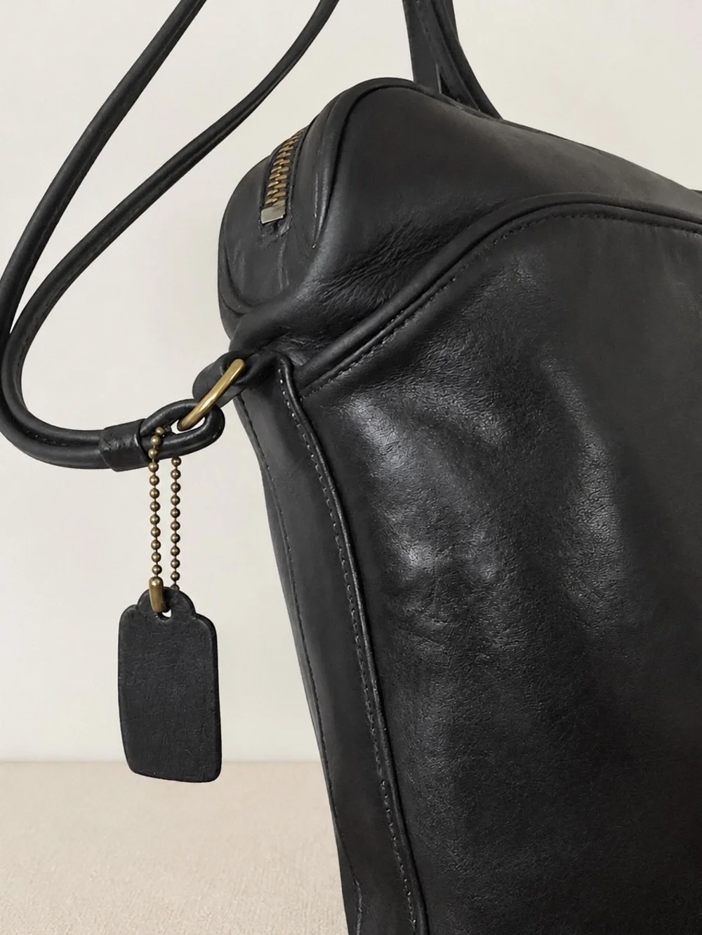 Rare Vintage Coach Gallery Bag 4028 Black Leather Shoulder Crossbody USA